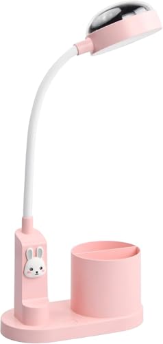 Kid lampa biurkowa ładna lampa biurkowa z projektorem gwiazdy, możliwość ponownego ładowania, lampa studyjna z uchwytem na długopis, 3 poziomy jasności, elastyczna łabędzia szyja 360°, z uchwytem na