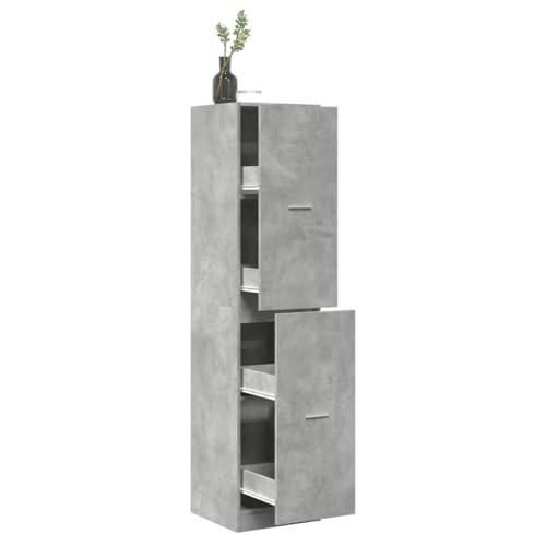 Genérico Armario botiquín Madera ingeniería Gris hormigón 40x41x144,5 cm,Mobiliario,Armarios y Almacenamiento,Taquillas y armarios de Almacenamiento,Gris,38.4 KG,3309648