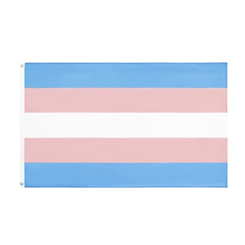 TABANA Bandeira Transgênero Progress Pride de 1,5 m LGBT LGBTQ Bandeira Transgênero Rainbow Trans Fl