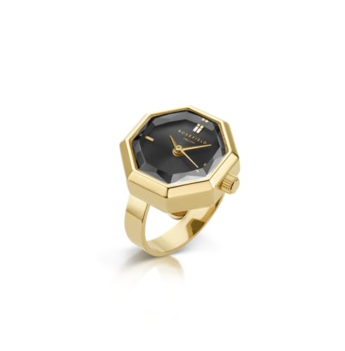 Rosefield Octagon Ring Damen-Ring-Uhr goldfarben 18mm