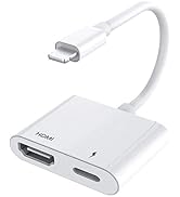  Apple Lightning to HDMI Adapter, 1080P Digital Sync Screen Cable Audio AV Dongle 