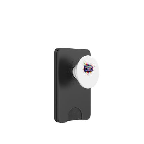 Splash Art Boombox 80s Music PopSockets PopWallet for MagSafe
