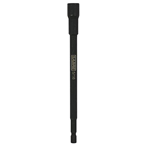 Sabre Tools 5/16 Inch Impact Magnetic Nut Driver 6 Inch Length 1/4 Inch Hex Shank Magnetic Socket Tip (5/16 SAE)
