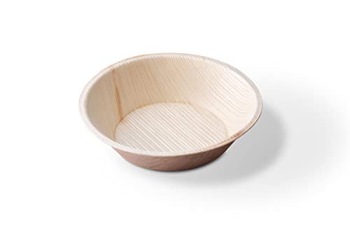 FOOGO Green Palmblatt-Schalen 25 Stück, Einwegschüsseln 300 ml Ø 15 cm – Ansicht 4
