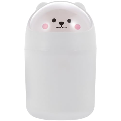 Zerodeko Conteneur À Déchets Animal de Bureau Mignon avec Couvercle Petit Panier à Déchets Dessin Centre Commercial pour Chambre d'enfants Bureau Comptoir Corbeille