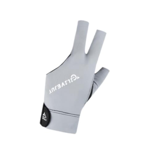 kowaku Pool Gloves,Snooker Sport Gloves,Accessories Cue Mitts,3 Fingers Pool Gloves for Billiard Games,Training,Men,Practicing,Women, Grey