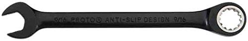 Proto Stanley Jscr18 Black Chrome Comb Non-Reversible Ratcheting Wrench #TOP22
