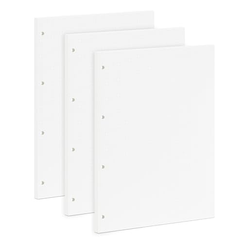 135 Hojas Papel Punteado Recargable, 29 x 21 cm, Formato A4 con 4 Agujeros, 100 g/m² Papel Puntos 5mm Sin Manchas para Bullet Journal, Lettering y Bocetos - Ideal para Creativos y Organización