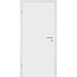 HORI® Zimmertür Komplettset mit Zarge und Türdrücker I Innentür CPL Signalweiß RAL 9003 I DIN rechts I I Wandstärke: 120 mm