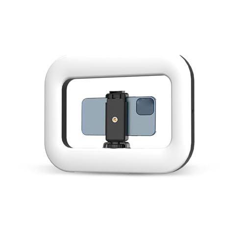 Asixxsix Appareil Vidéo pour Smartphone avec Lumière, 20 W Haute Puissance LED pour Selfie 95 CRI RVB Polychrome 2 500 K à 8 500 K, Stabilisateur Vidéo Mobile Réglable avec Télécommande