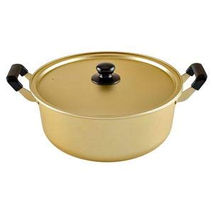 アルミキャスト製 イエロー 両手鍋*4 Amazon | アルミ鍋/両手鍋 【33cm】 ガスコンロ専用