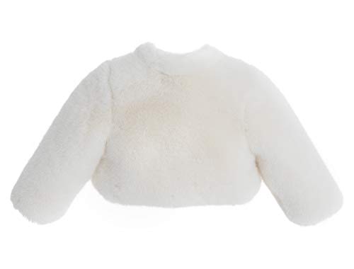 Image of ekidsbridal Faux Fur Cape Princess Flower Girl Jacket Cozy Cover-Up Coat