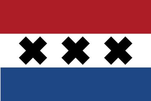 Drapeau Amsterdam grand format variant tricolore néerlandais haute résistance