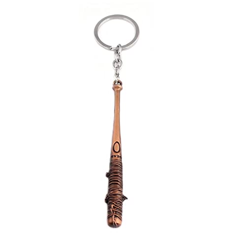 Llavero deportivo The Walking Dead Negan Bate de Béisbol Metal Modelo Colgante Llavero, cobre,...