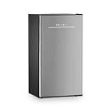 Frestec 3.2 Cu. Ft. Mini Fridge with Freezer Small Refrigerator, Mini Fridge for Bedroom, Single Door, Energy Saving, Low Noise, Mini Fridge for Office (Grey)
