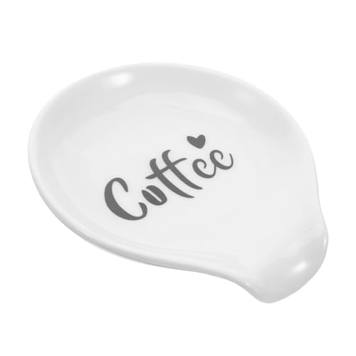 FUNNETOYU 小型陶磁製コーヒースプーンレスト 滑らかなセラミック表面でお手入れ簡単 コーヒースプーンとティースプーンに キッチンやコーヒ
