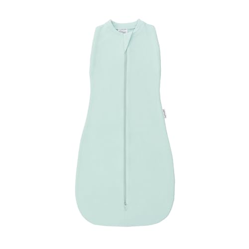Image of Tiny Twinkle Baby Sleep Sack 0-3 Months 1.0 TOG, Cotton & Elastane Wearable Blanket, Swaddle Transition Micro-Fleece, Machine Washable (Sage)