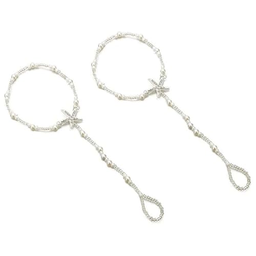 Starfish Barefoot Sandals Beach Pearl Wedding Barefoot Sandals Handmade Wedding Feet Jewelry for Women and Brides3