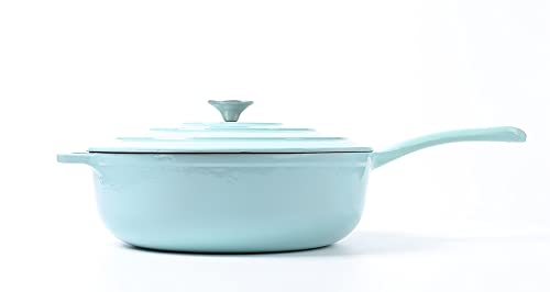 Hawok Enameled Cast Iron Chicken Fryer Deep Skillet Sauté Pan Green… #TOP2