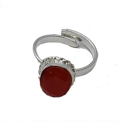 Red Carnelian Stone Rings for Men | Luxury Solid Pure Titanium Steel Ring Jewellery (Red Carnelian Stone - Titanium Steel, 21)-picture-32