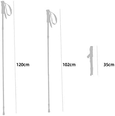 Carbon Fiber Trekking Pole Light Folding Cross Country Running Hiking Trekking Pole Lightweight Walking Stick Easy to Carry.