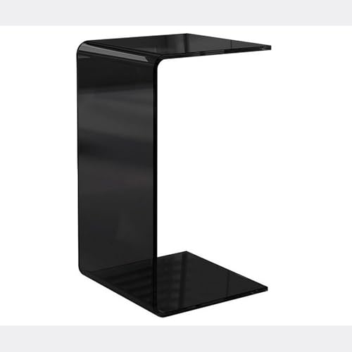 Table d'appoint acrylique transparent table basse moderne noire 60cm - 2