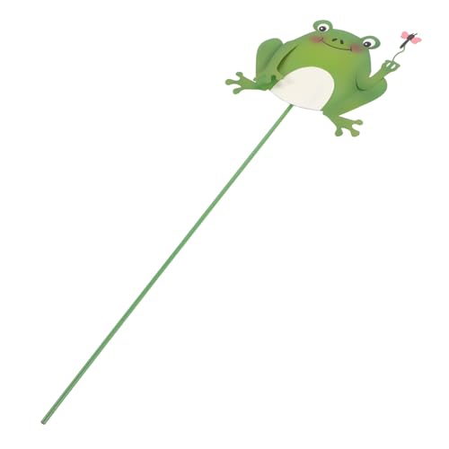 TOBBOMEY Eisen Gartendeko Frosch Gartenskulptur Rostfrei Korrosionsbeständig Wetterfest Gartenstecker Für Außenbereich Terrasse Rasen Wohndeko Und Geschenkidee