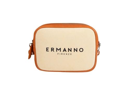 Sac camera Anita en toile Ermanno Firenze couleur tan pour femme