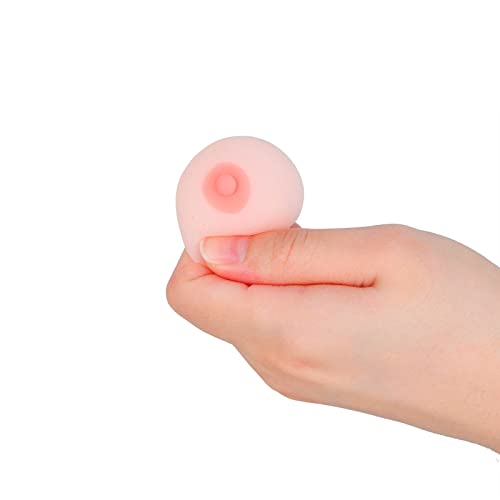 JINRS Squeeze Ball Toy Breast Forms One Pair Fake Boobs Fake Breast Stress Relief Silicone Tricky Toys Charm Gift for Kids,Men, Shaped Sensory Ball Toys Stretchy Decompression Toys (Multicolor)