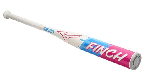 Mizuno Girls Finch Youth Tee Ball Softball Bat (-13), Blue-White, 26 Inches