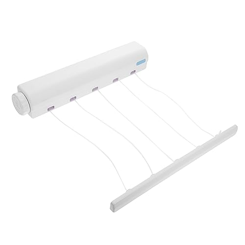 SOLUSTRE Retractable Line Clothesline Portable Laundry Dryer for Indoor and Outdoor Use Space Saving Clothes Drying Rack with Integrated Hooks Random Color Options