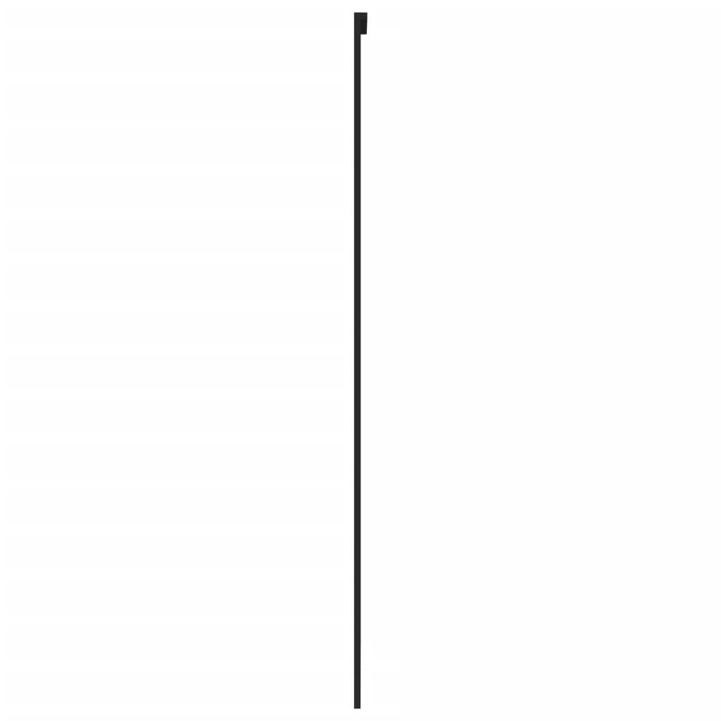 Drzwi przesuwne czarne 76 x 205 cm szkło hartowane i aluminium materiały budowlane drzwi domowe
