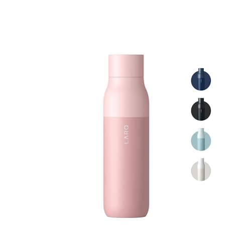 LARQ Bottle Twist Top 17 oz – Insulated Stainless Steel Water Bottle | BPA Free | Reusable for Camping, Office, Travel | Keeps Drinks Cold and Hot, Himalayan Pink