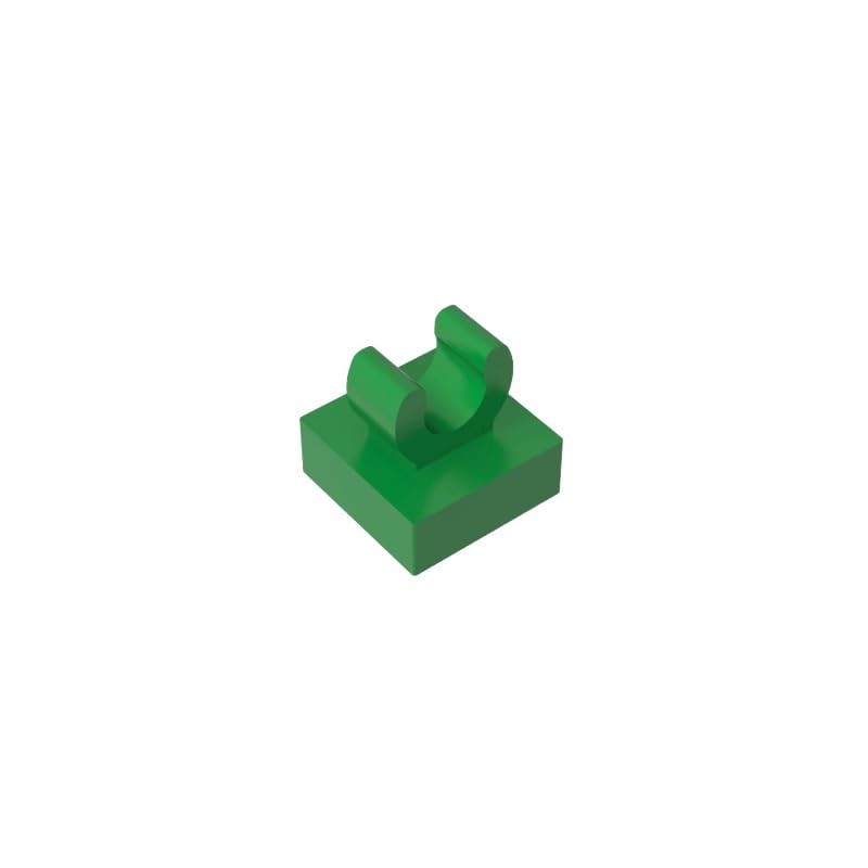 Gobricks 15712 Hinge Plate Tile Special 1x1 with Clip with Rounded Edges 50 Pieces GDS-818 Compatible with Lego Building Blocks Color:Green — image 1