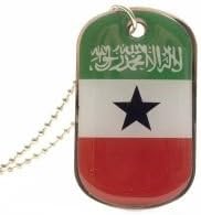 Somaliland Country Flag Dog Tag Metal Necklace with 14 Inch Chain New