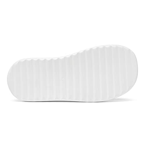 Cfvkpt Mules For Women Flats Lightweight Easy Slip-On Clogs With Durable 5Cm Rubber Soles White #TOP3