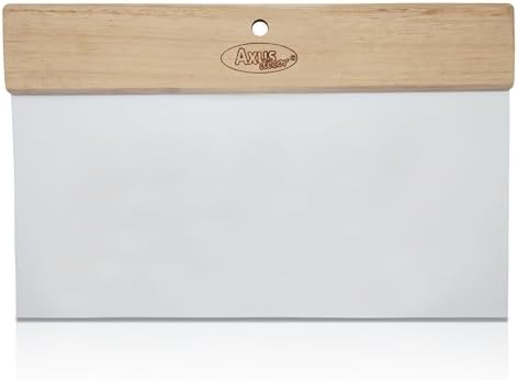 Axus Decor Quick-Fill (Blue Series) Flexible Caulking Blade Beechwood Handle & Flexible Plastic - Wallpaper Smoother Tool for Professional & DIY Projects, Ideal for Cracks, Smoothing (230mm)