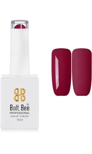 Image of Bolt Bee Red Color Gel Nail Polish Soak Off UV Gel 15ML DIY at Home Manicure Salon Nail Art