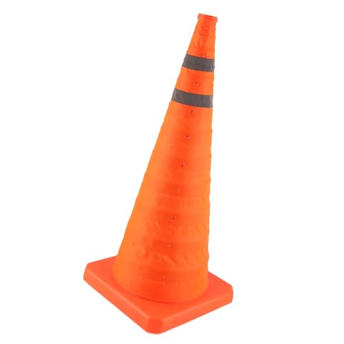 Haofy Cône de sécurité Routière Pliable Portable pour le Stationnement Routier, Cône de sécurité Flexible pour la visibilité Nocturne, de Circulation Pliable de 27,6 Pouces pour les Voyageurs