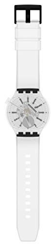 Swatch Big Bold Lacquered Unisex Watch Casual Polymer Transparent Quartz Waterproof Blackinjelly