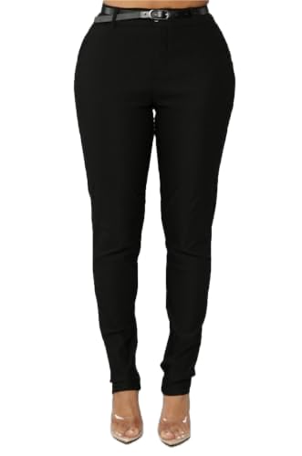 Women's Skinny Pants with 3 Pockets - Lightweight & Breathable Stretch Work Pants Women - Business Casual Bottoms