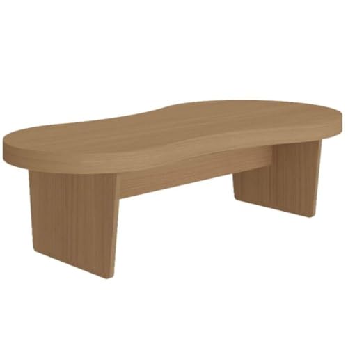 Mesa Centro tamburato curvo 50mm de espessura design orgânico, atual e exclusivo MAGNUM Cor Carvalho - Artely