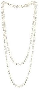 Pennys Party Shop 1920's Charleston Flapper Pearl Necklace 72" long - Perfect for Great Gatsby Themed
