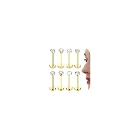 Morfetto 8Pcs G23 Titanium Piercing Jewellery Cover