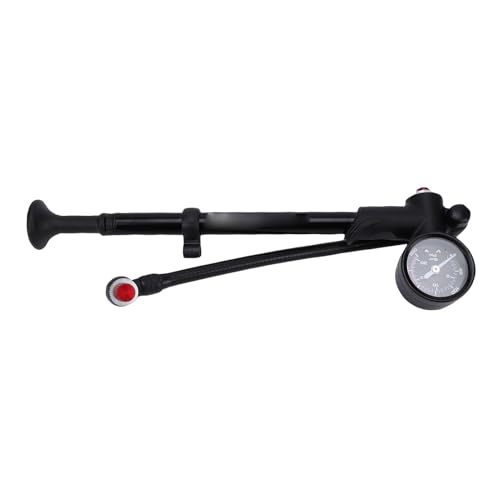 GEERYZHE Bomba de Choque para Bicicleta de montaña: Bomba de Aire de Alta Presión de 300 PSI con Manómetro para Amortiguadores de Suspensión Delantera y Trasera