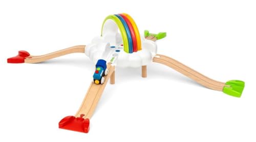 Brio My First Railway Light Up Rainbow Set - Interactive Learning Toy | FSC-Certified Materials | Child-Friendly Design | Safety Tested | Age-Appropriate Play