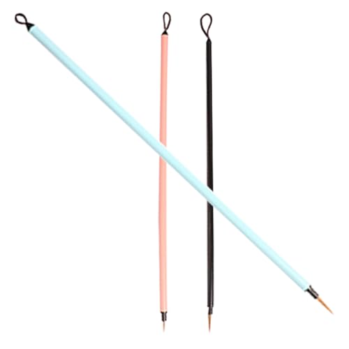 FOMIYES Lot de 3 Pinceaux à Calligraphie Chinoise Pointes Fines Extra-Fines Tailles Grosse Moyenne Petite Pinceaux à Dessin au Trait pour Peinture à L’Encre Aquarelle et Art au