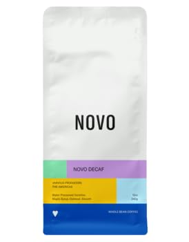 Novo Coffee "All Day Decaf (Formerly Novo Decaf)" Medium Roasted Shade Grown Whole Bean Coffee - 12 Ounce Bag