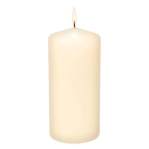 1 X Hanna's 3x6 Pillar Candle (Ivory Unscented) - 3x6-Unscented