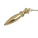 Divination Metal Pendant with Gold Finish - Lightweight Dowsing Tool for Finding Water, Metals or Energy - Portable Copper Divining Rod Spiritual Tool（B）